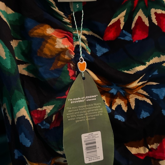 chevron forest black jersey dress - Picture 6 of 6